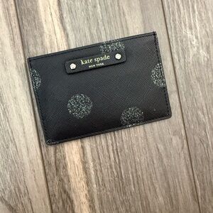 Kate Spade Black and Silver Card Holder